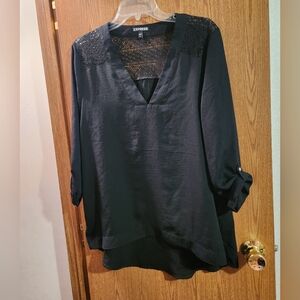 Express Size Large Women's Black Dressy Blouse